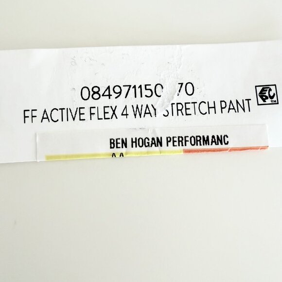 Ben Hogan Men's Performance Active Flex 4-Way Stretch Tan Chino Pants 34x34 NWOT - Picture 7 of 11